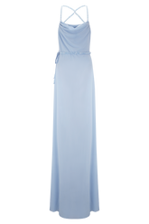 Elaine Chiffon Beaded Maxi Dress - Sky Blue